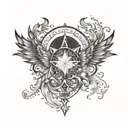 Design a tattoo incorporating elements from Fourth Wing, ACOTAR, Throne of Glass tattoo design idea