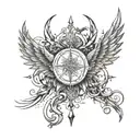 Design a tattoo incorporating elements from Fourth Wing, ACOTAR, Throne of Glass tattoo design idea