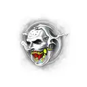 dracula tattoo design idea