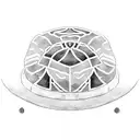 Turtle with Vietnamese hat tattoo design idea