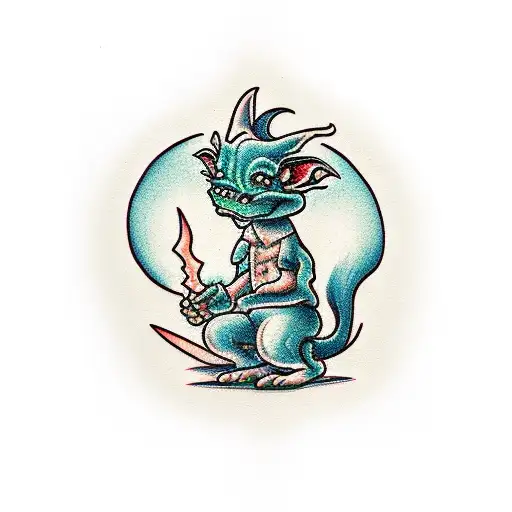 hopkinsville goblin alien  tattoo design idea