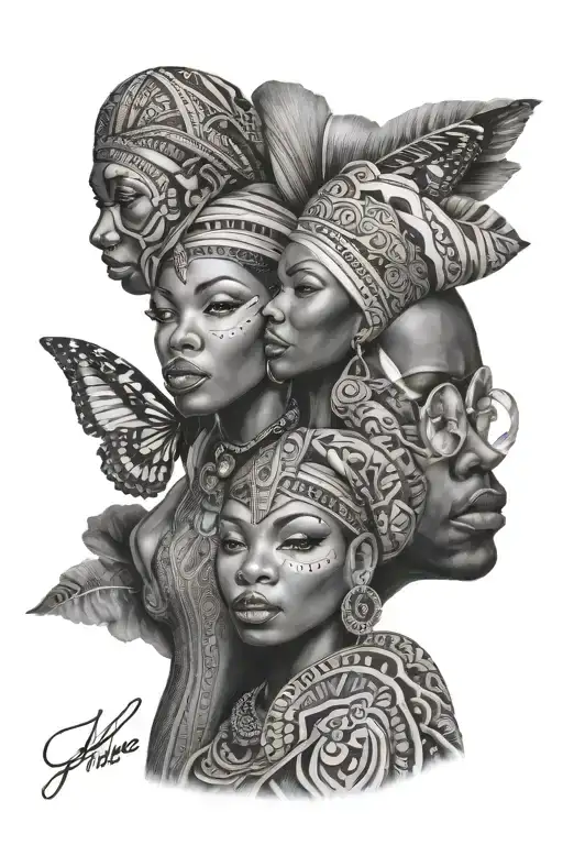 the African American experience tattoo design idea