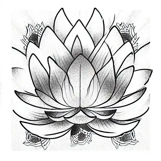 Lotus Flower colorfull tattoo design idea
