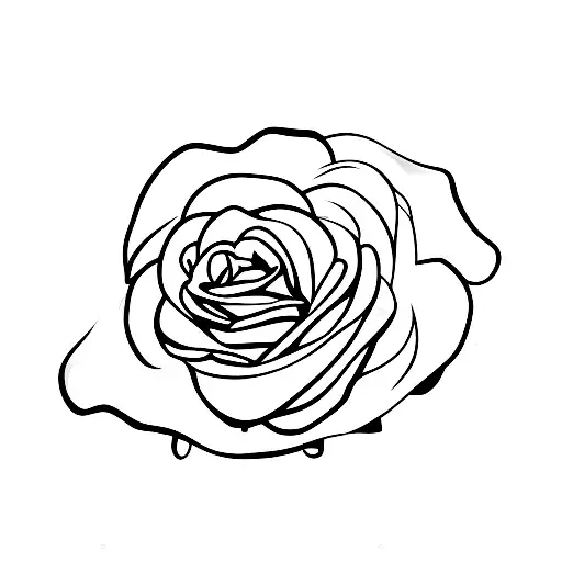 roses with pearl tattoo design idea