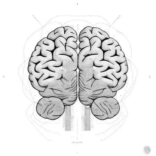 Blackwork Brain Tattoo Idea  BlackInk