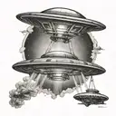 ufo abduction tattoo design idea
