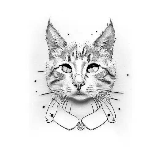 fried egg with cat paw as yolk tattoo design idea