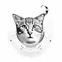 fried egg with cat paw tattoo design idea