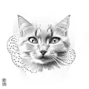 fried egg with cat paw as yolk tattoo design idea