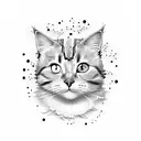 fried egg with cat paw as yolk tattoo design idea