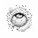 fried egg with paw print as yolk tattoo design idea