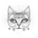 fried egg with cat paw in the middle\ tattoo design idea