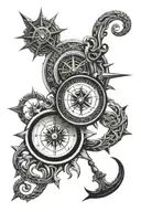 viking compass tattoo design idea