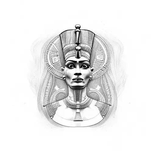 nefertiti chicanos tattoo design idea