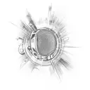 Design a sketch tattoo showcasing a microphone surrounded by reggae-inspired graffiti patterns tattoo design idea