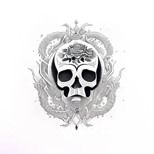Skull tattoo design idea