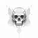 Skull tattoo design idea