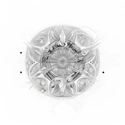 Symbol of Ophanim tattoo design idea