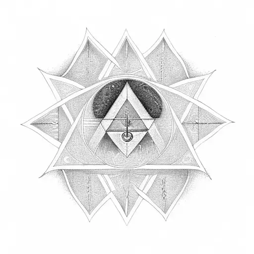 Symbol of Ophanim tattoo design idea