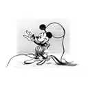 Depressed Mickey mouse tattoo design idea