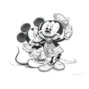 Depressed Mickey mouse tattoo design idea