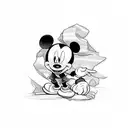 Mickey mouse tattoo design idea