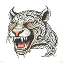 aztec jaguar tattoo design idea