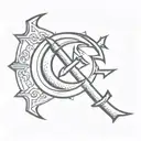 communism symbol but basic tattoo design idea