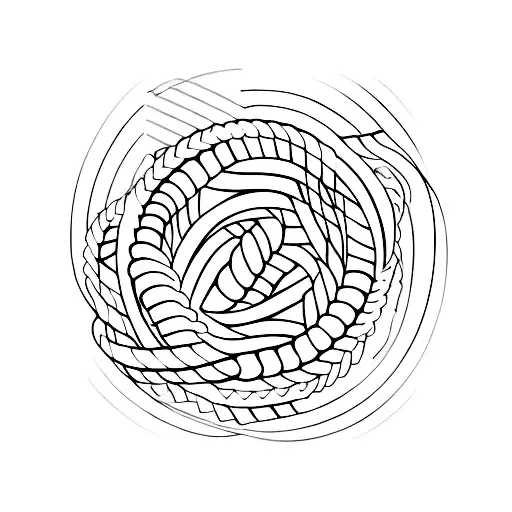 braided lines tattoo design idea