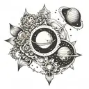 stars and moons and planets collarbone tattoo tattoo design idea