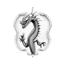 dragon on collarbone tattoo design idea