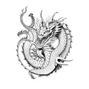 dragon on collarbone tattoo design idea