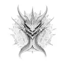 dragon on collarbone tattoo design idea