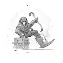 treasure hunter tattoo design idea