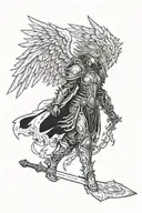 warhammer 40K dark angel tattoo design idea