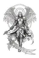 warhammer 40K dark angel tattoo design idea