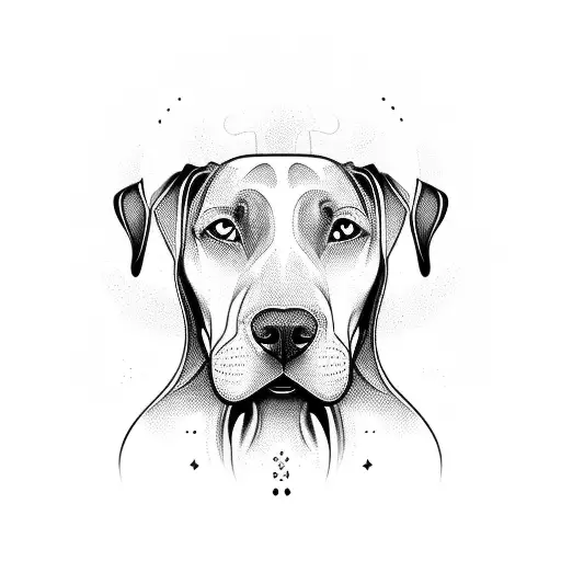 Weimaraner tattoo design idea
