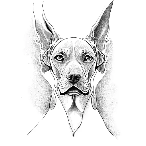 Weimaraner tattoo design idea