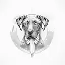 Weimaraner tattoo design idea