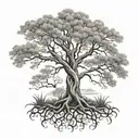 tree of life rowan, willow, reed, elder tattoo design idea