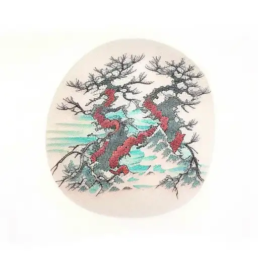 Juniper branch  tattoo design idea