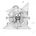 pirate ship tattoo design idea