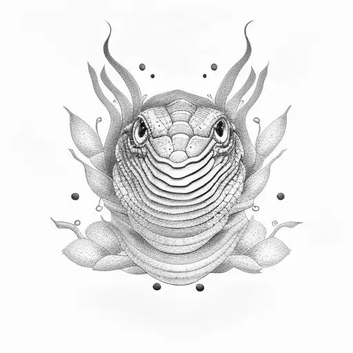 Tennis player transformed into a snake tattoo design idea