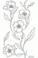 January, February, July and August birth flowers tattoo design idea