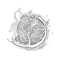 forbidden fruit tattoo design idea