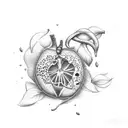 forbidden fruit tattoo design idea