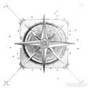steampunk moral compass with gears which is breaking from the southwest and northeast corners tattoo design idea