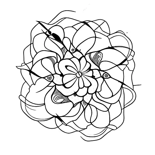 reloj arena con una rosa dentro tattoo design idea