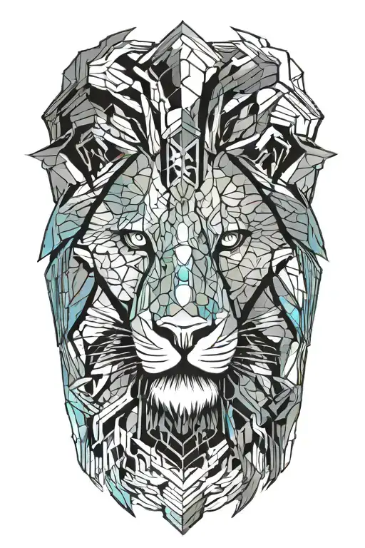 Lion head tattoo design idea