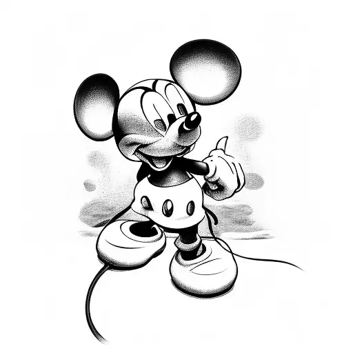 mickey y stich  tattoo design idea